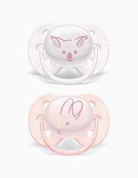 2 Sucettes Ultra Soft Silicone Deco 0-6M Philips/Avent