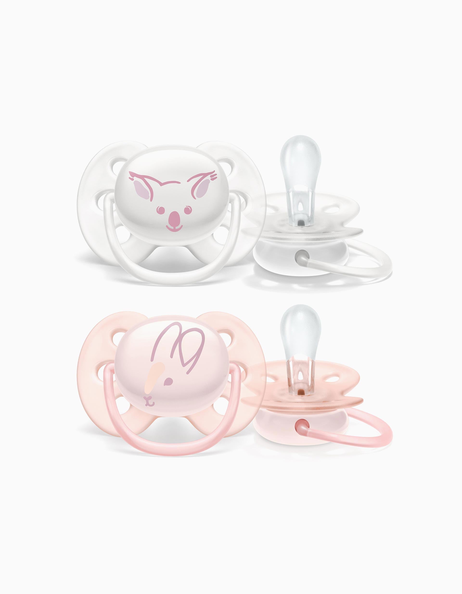 2-Pack Dummies Ultra Soft Silicone Deco 0-6M Philips/Avent