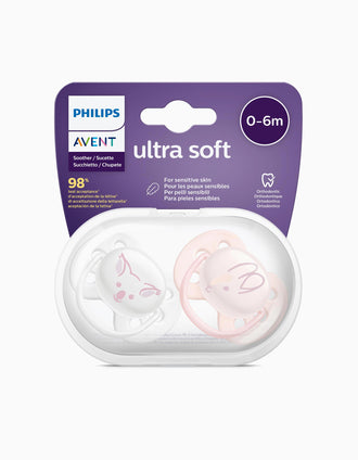 2 Chupetas Ultra Soft Silicone Deco 0-6M Philips/Avent