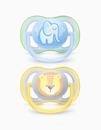 Chupete Ultra Air Silicona Deco 0-6M Philips/Avent 2 un.