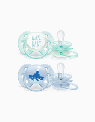 Chupete Ultra Soft Silicona Deco 0-6M Philips/Avent 2 un.