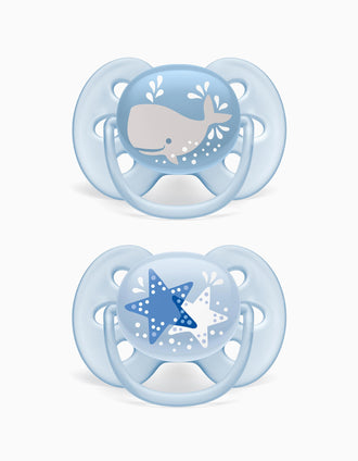 Chupete Ultra Soft Silicona Deco 6-18M Philips/Avent 2 un.