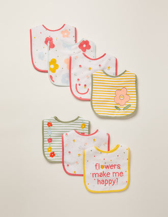 7 Bibs Zy Baby Flowers