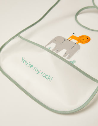 Babero Impermeable con Bolsillo Zy Baby Animales 2 un.