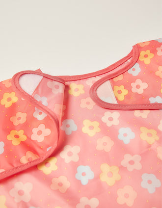Babete Impermeável Com Mangas Zy Baby Flores