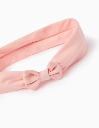 Cinta para el Pelo con Lazo para Bebé Recién Nacida, Rosa