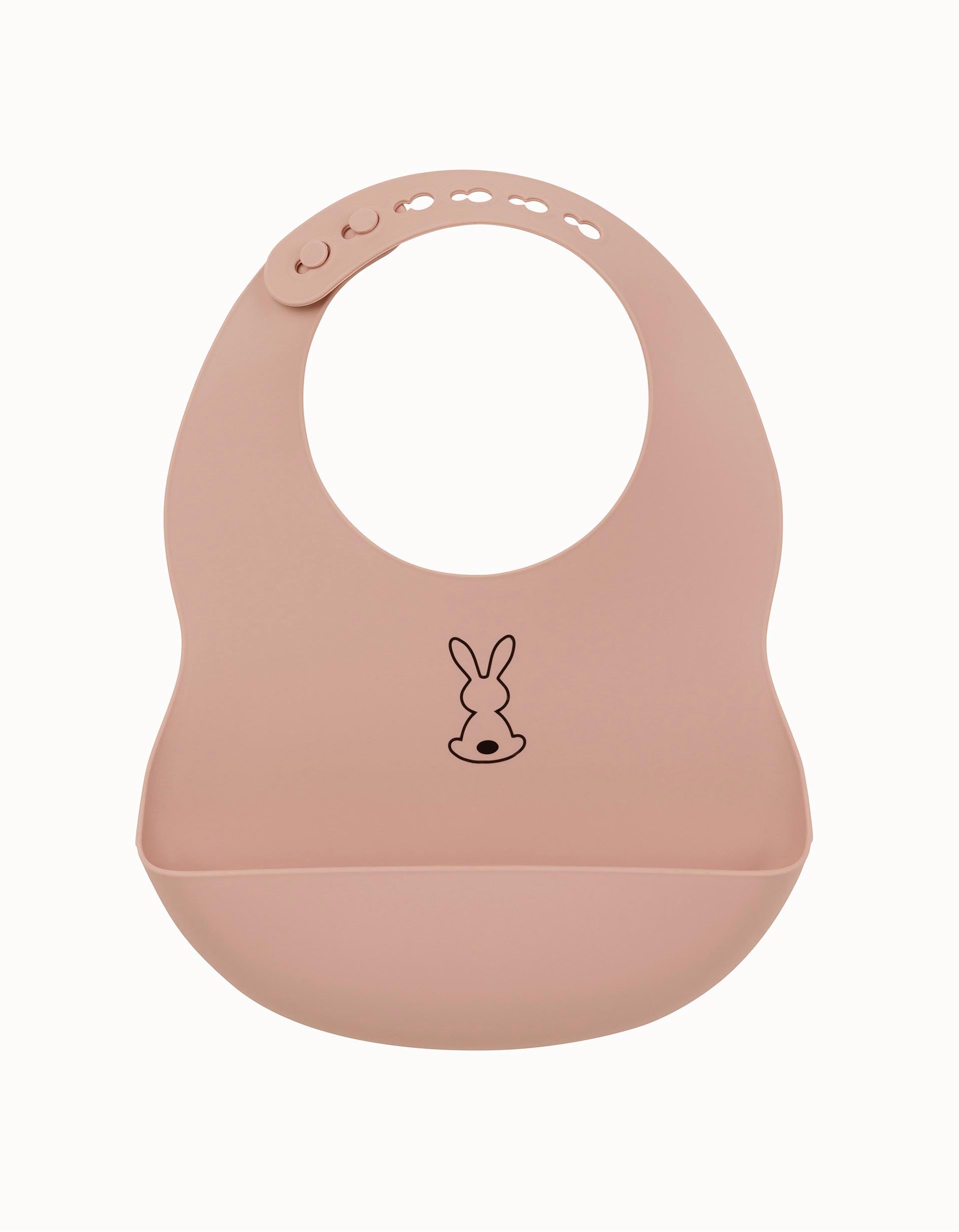 Silicone Bib Nattou Old Pink