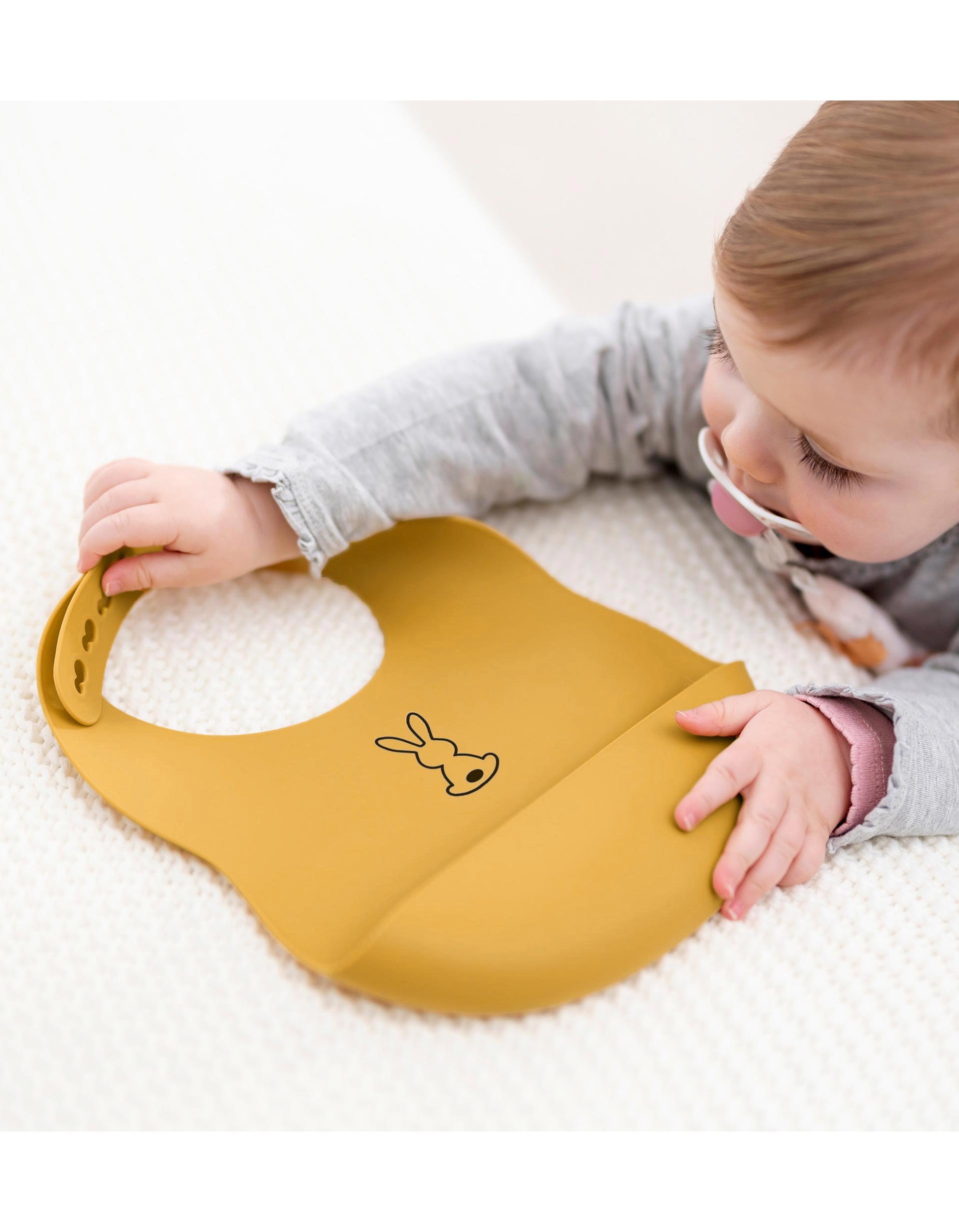 Silicone Bib Nattou Ocre