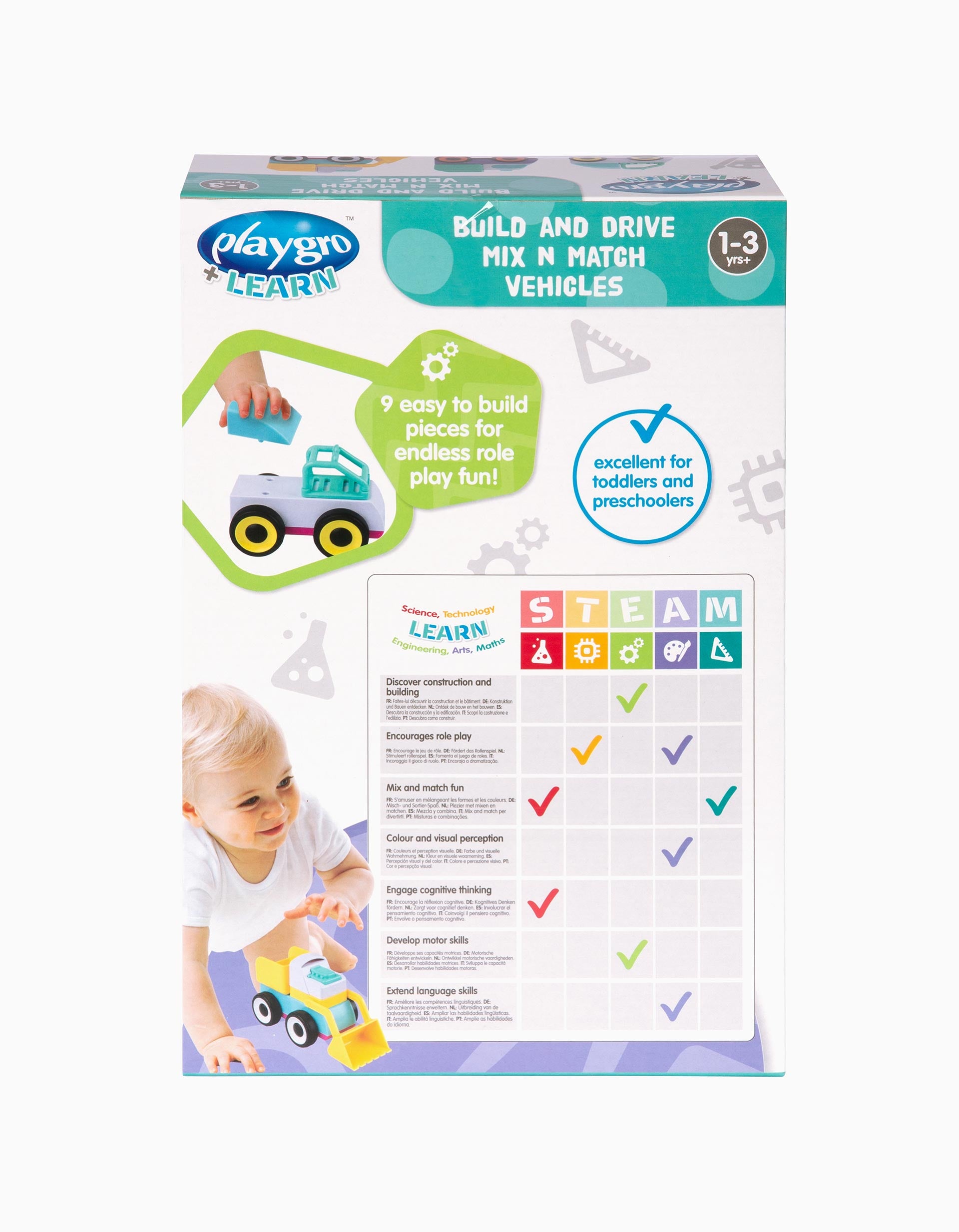 3 Vehicles Mix and Match Playgro
