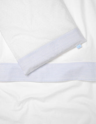 Sábana y Funda de Almohada para Cuna 55 x 90 cm Essential Blue Zy Baby