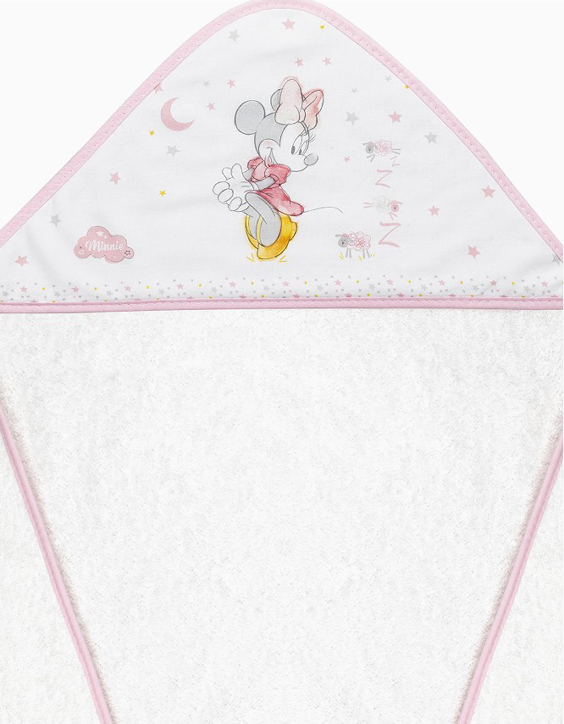 Bath Towel Minnie Disney White/Blue 100X100 Cm