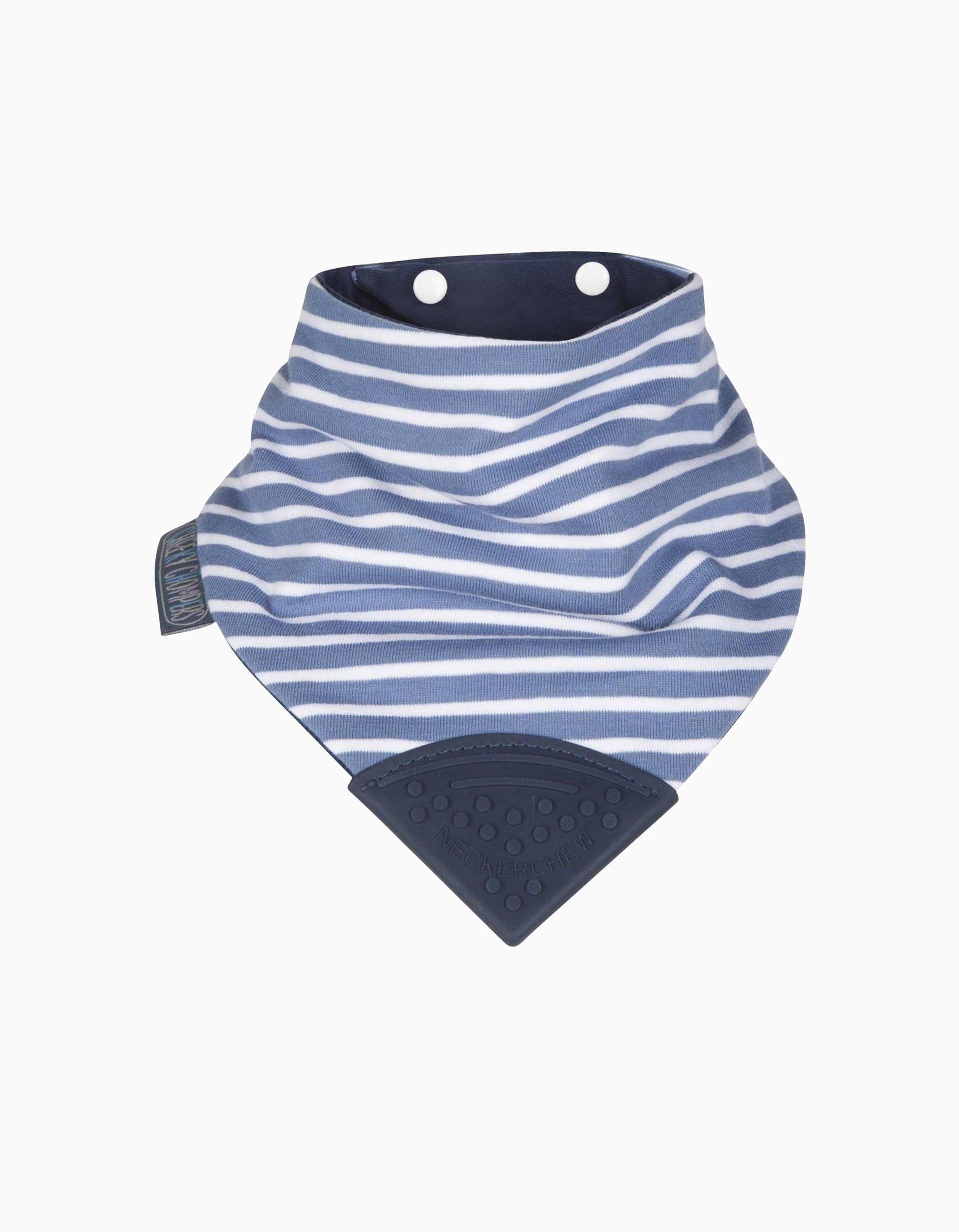 Bandana with Teether Cheeky Chompers Preppy Stripes