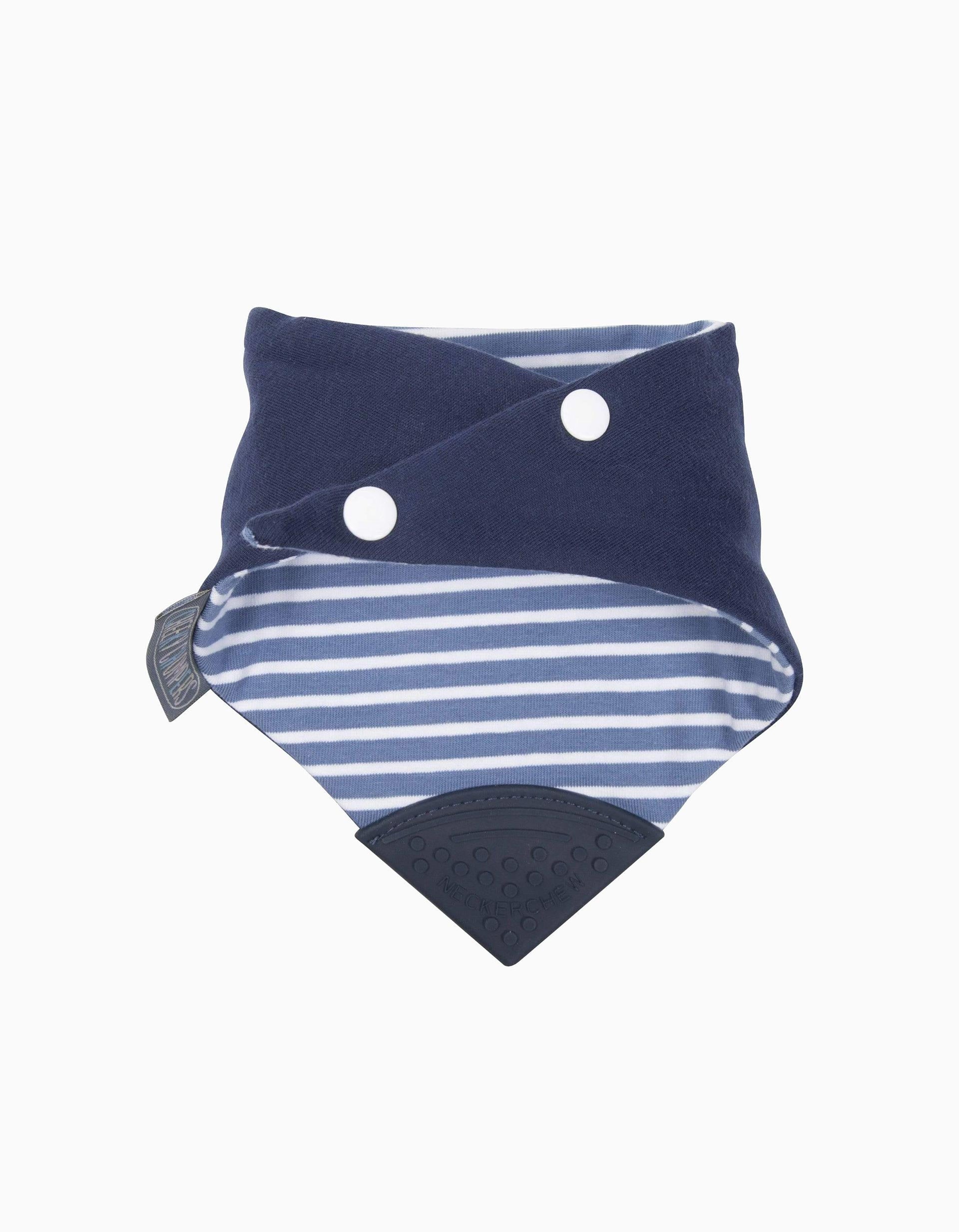 Bandana with Teether Cheeky Chompers Preppy Stripes