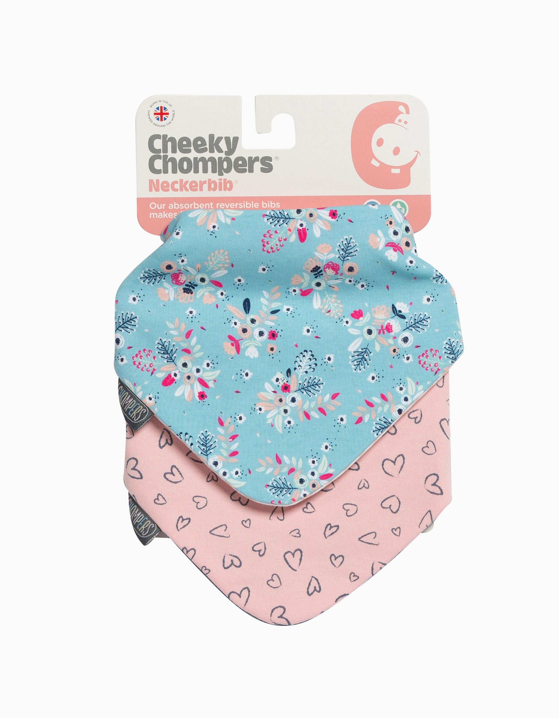 2 Bandanas Cheeky Chompers Botanical Bloom & Made With Love