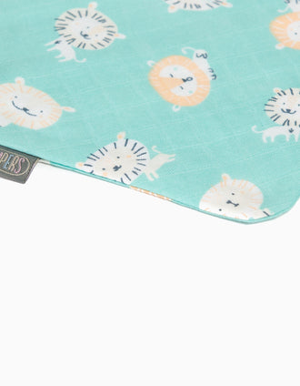 2 Bandanas Muslin Peardrop & Lion Cheeky Chompers