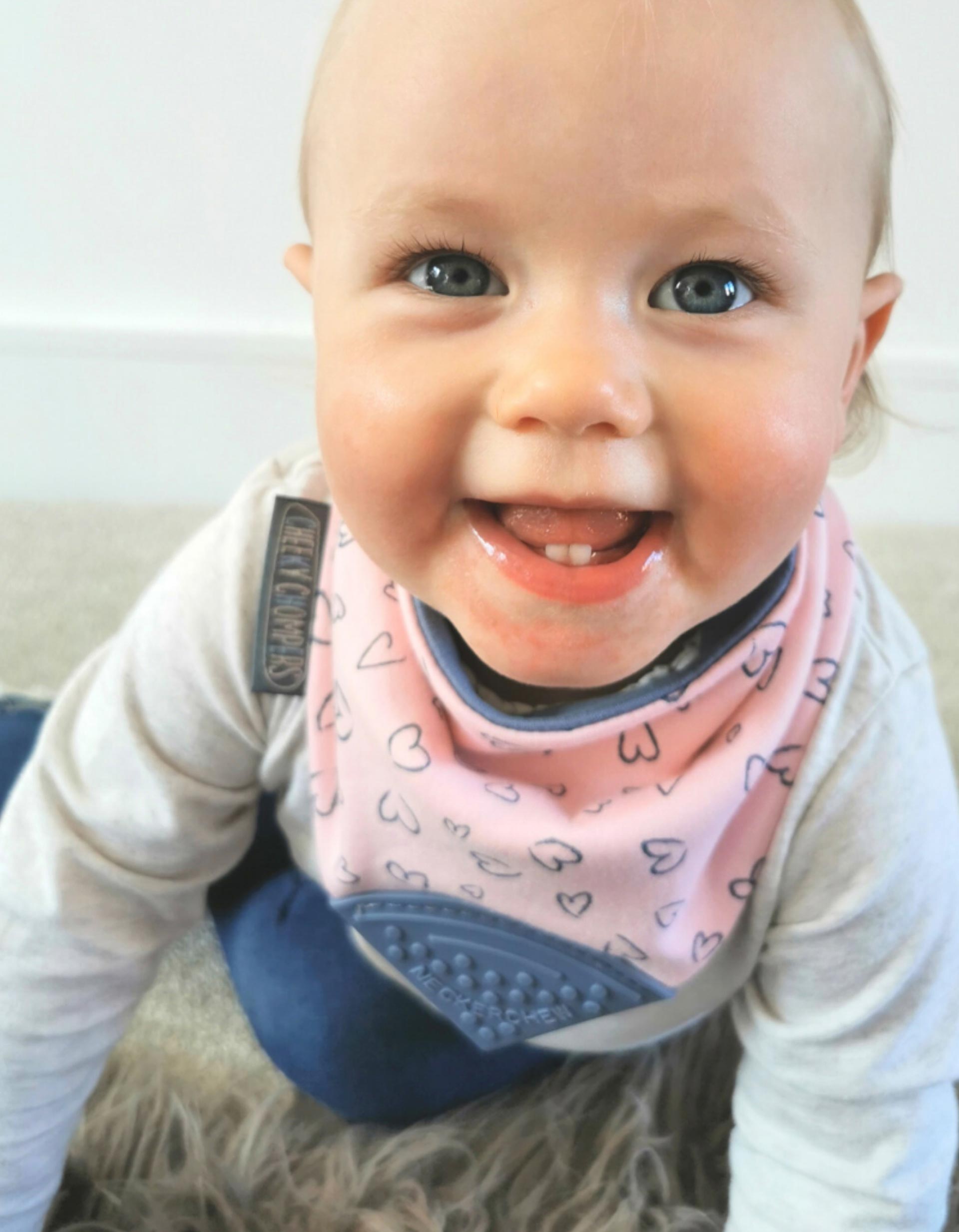 Bandana with Teether Cheeky Chompers Made With Love