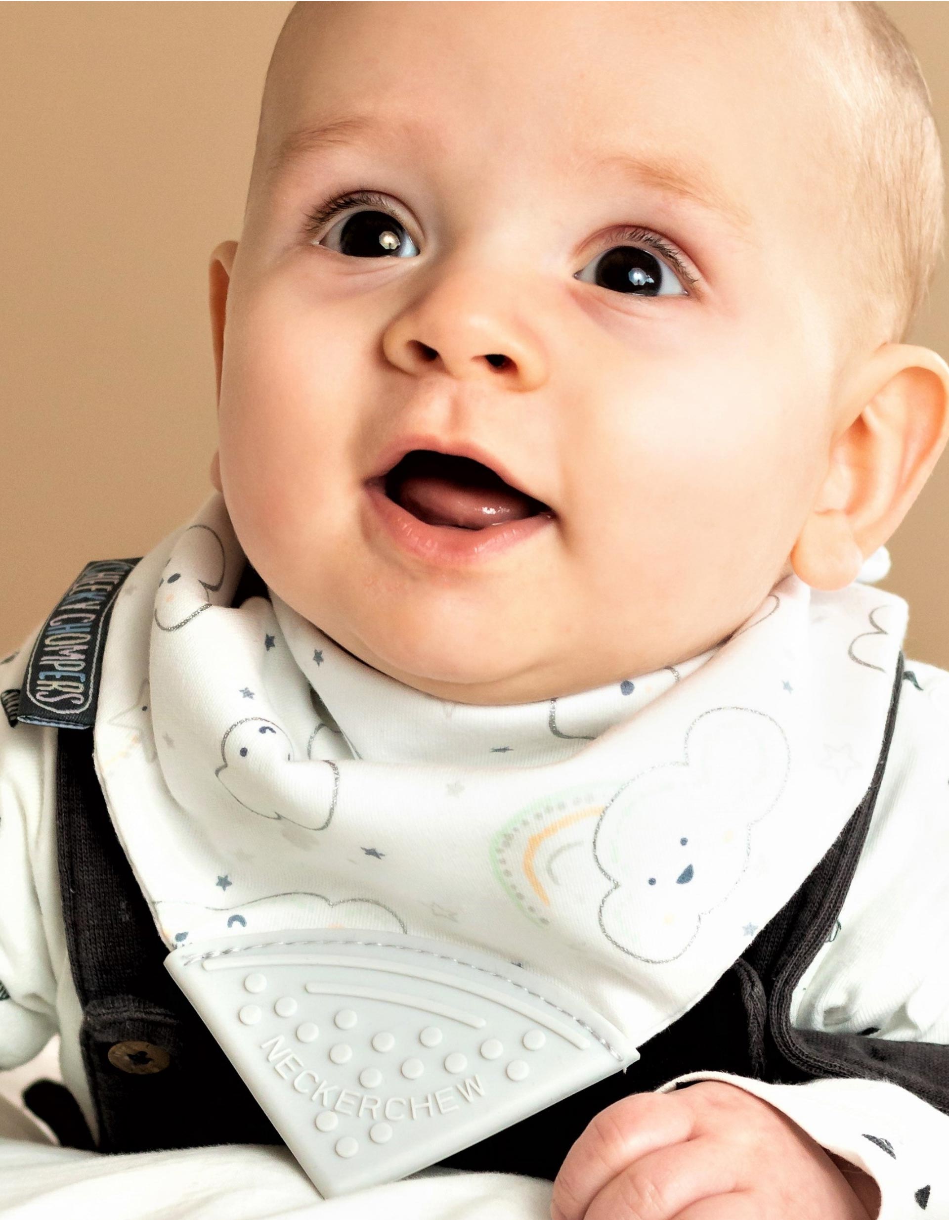 Bandana with Teether Cheeky Chompers New Every Cloud