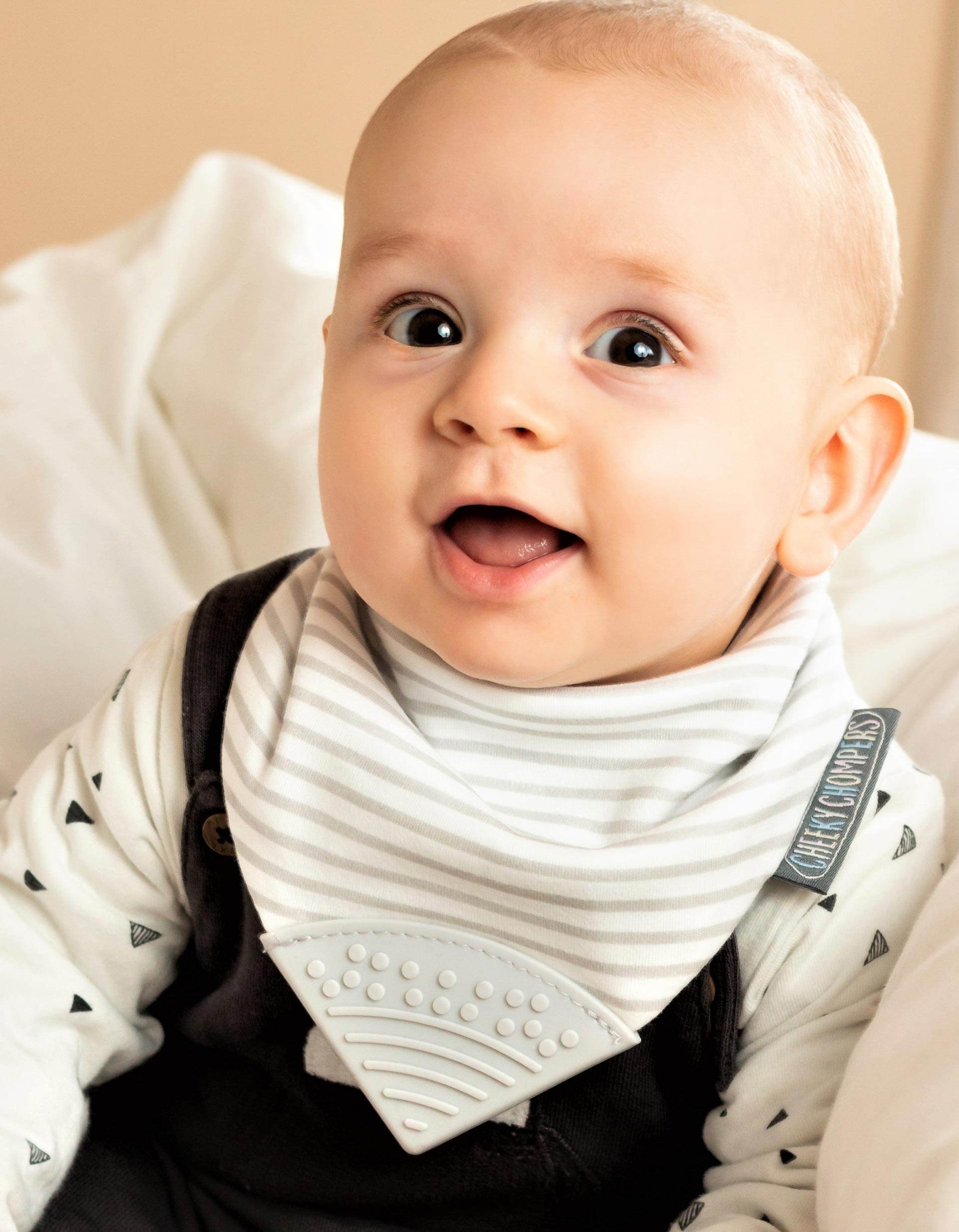 Bandana with Teether Cheeky Chompers New Every Cloud