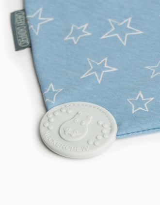 Bandana avec Anneau de Dentition Cheeky Chompers Essential Denim Stars