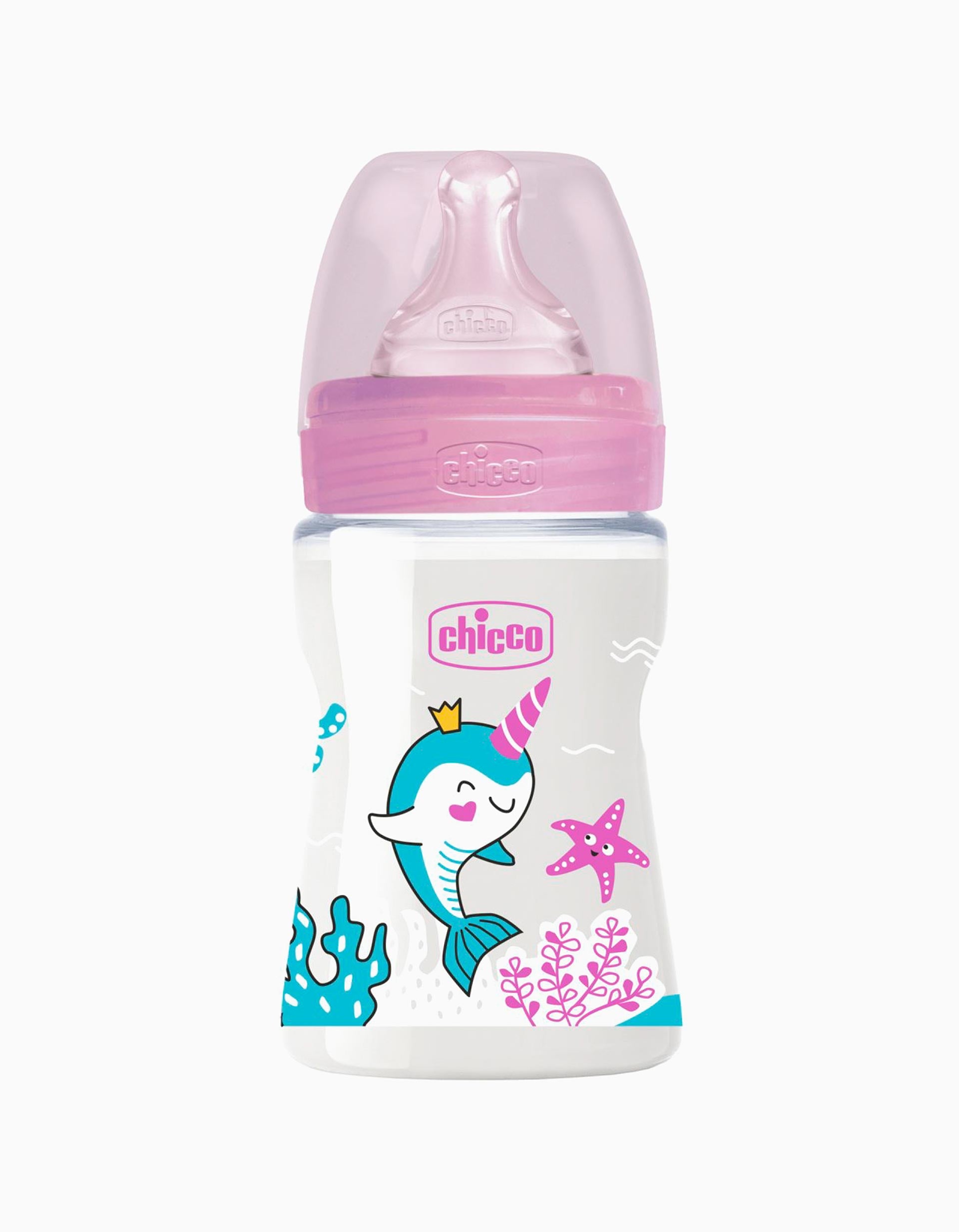 Baby Bottle WB 150ml Sil 0m+ Pink Chicco