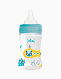 Biberon WB 150ml Sil 0m+ Blue Chicco