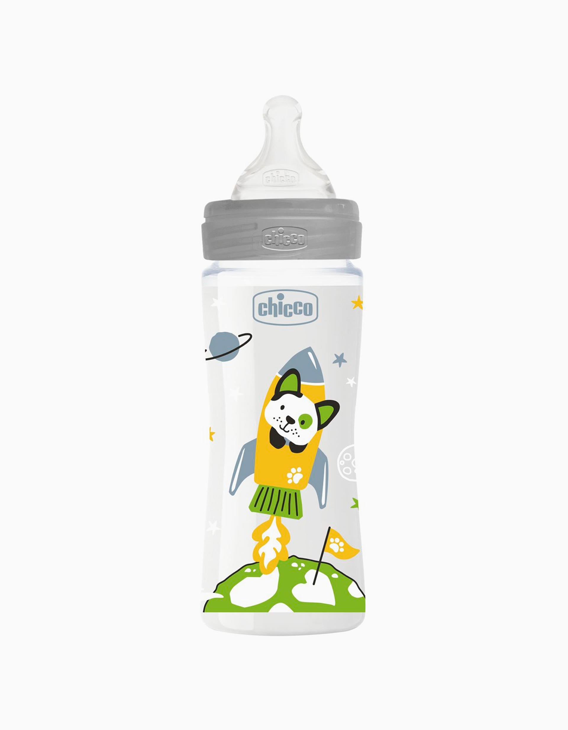 Baby Bottle WB 330ml Sil 4m+ Neutral Chicco