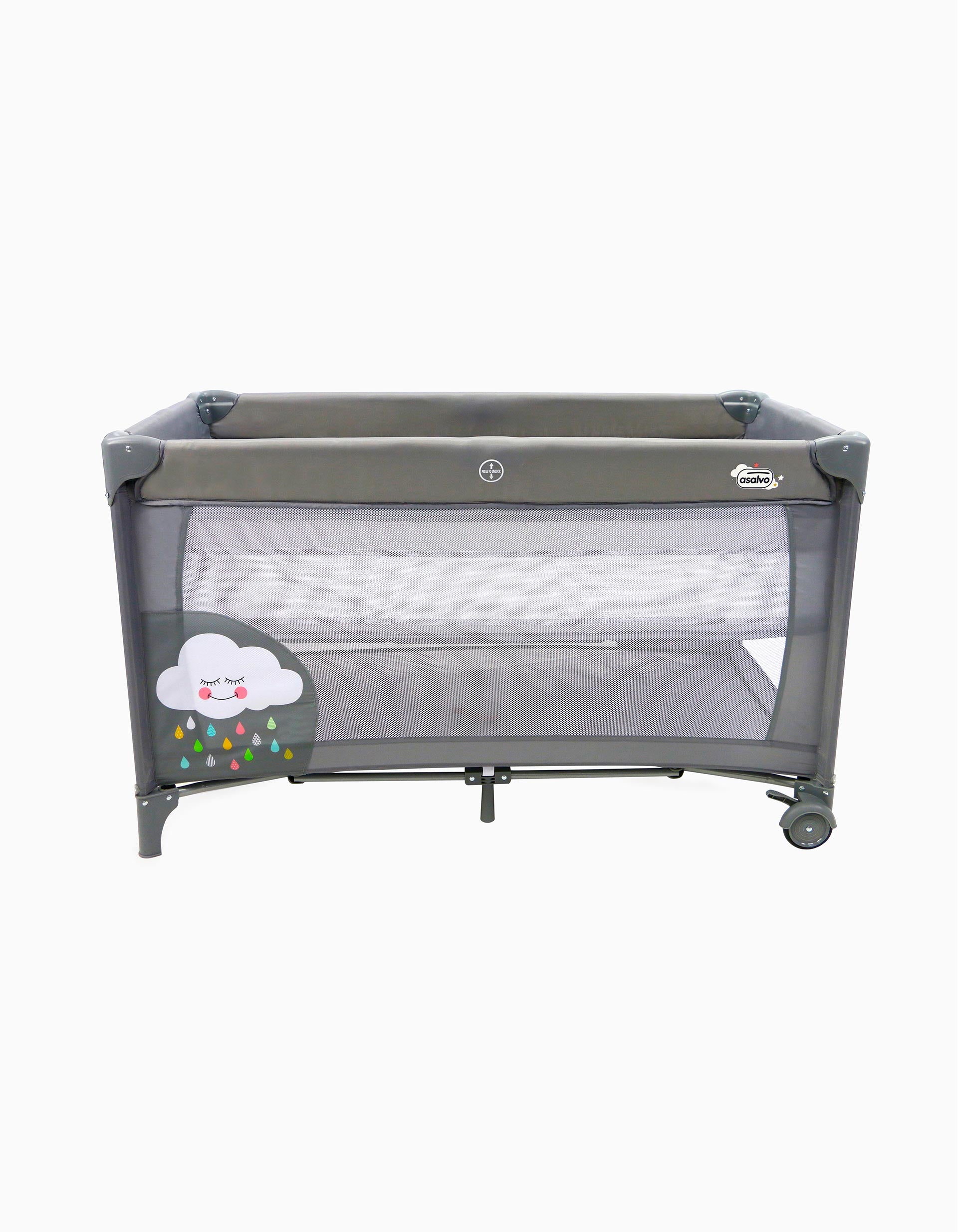 Travel Cot 2 Heights Smooth Clouds Asalvo