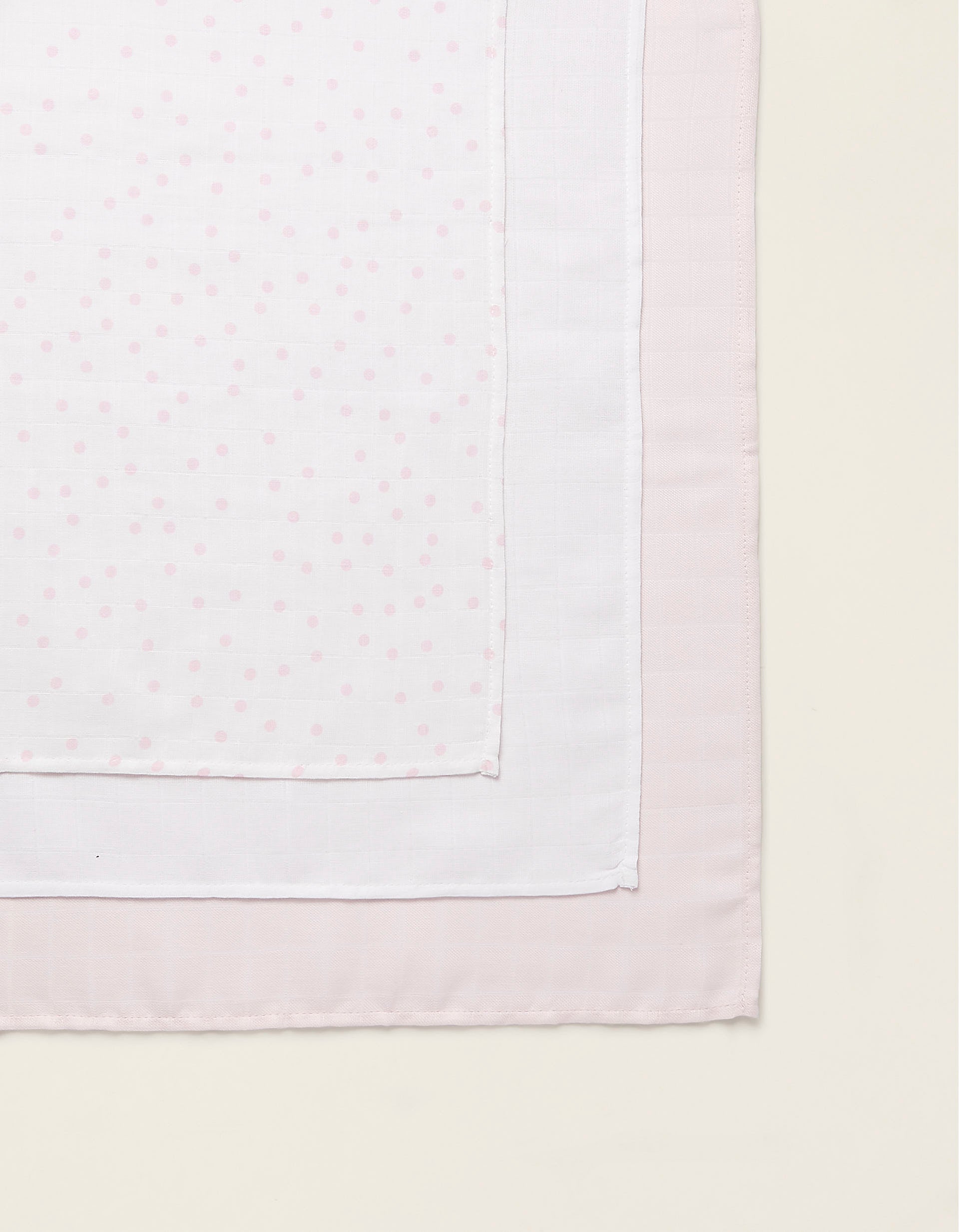 3 Muslin Squares 65 X 65 CM ZY BABY PINK