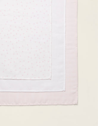 3 Langes Mousseline 65 X 65 CM ZY BABY ROSE