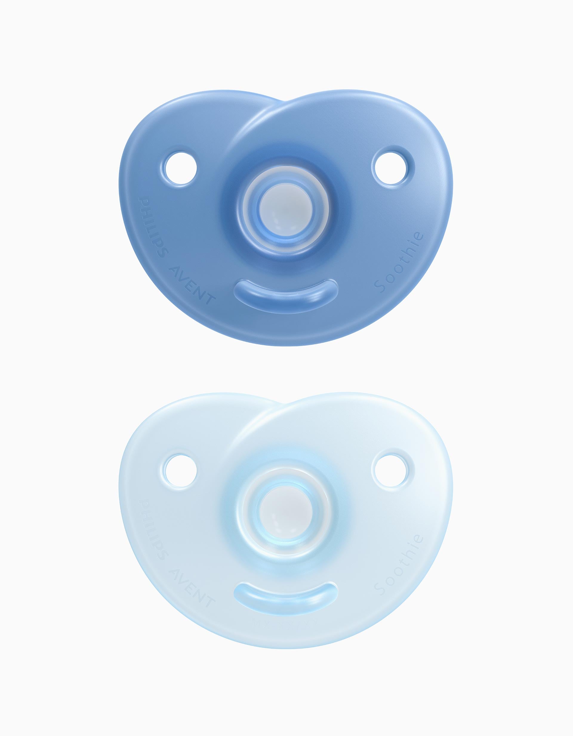 2-Pack Dummies Soothie Silicone Philips Avent Blue 0-6M