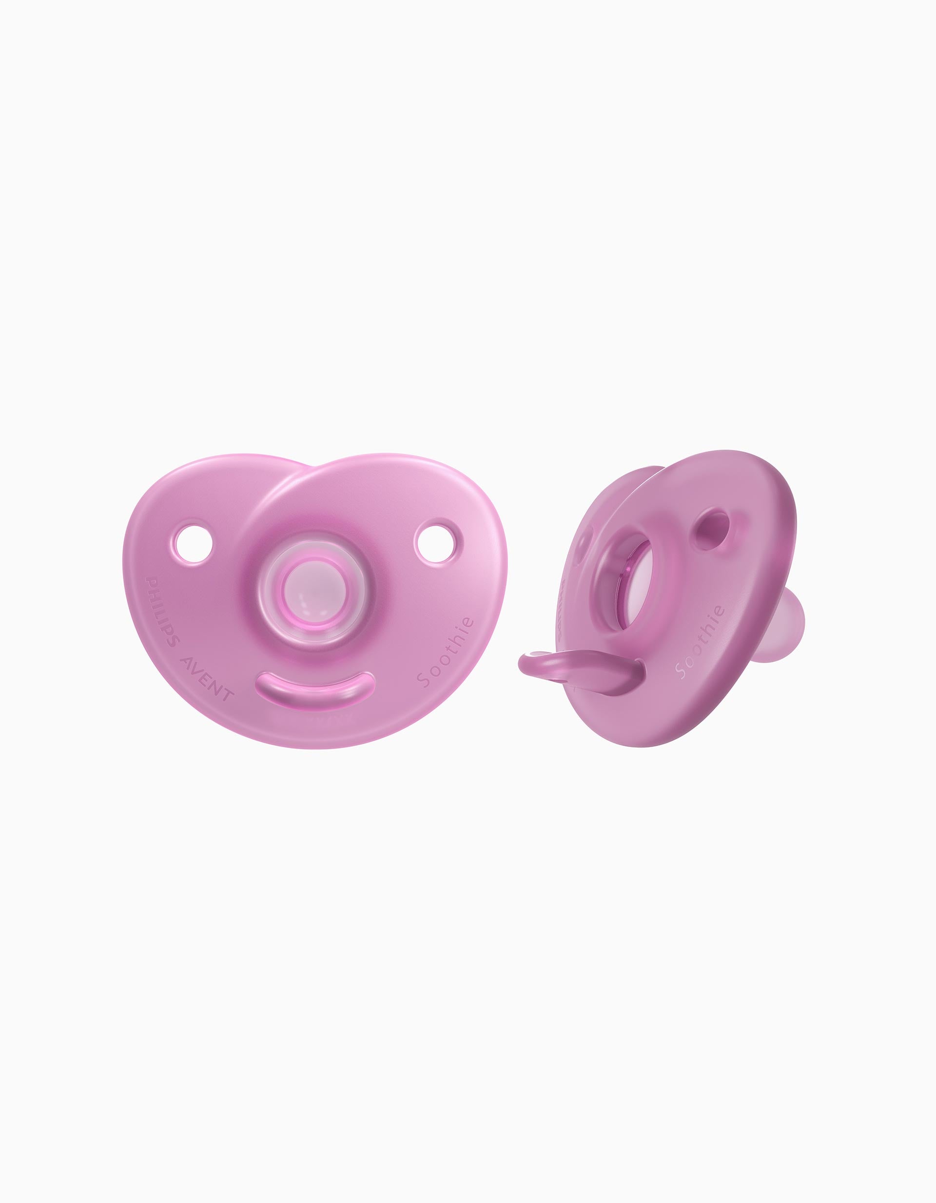 2-Pack Dummies Soothie Silicone Philips Avent Pink 0-6M