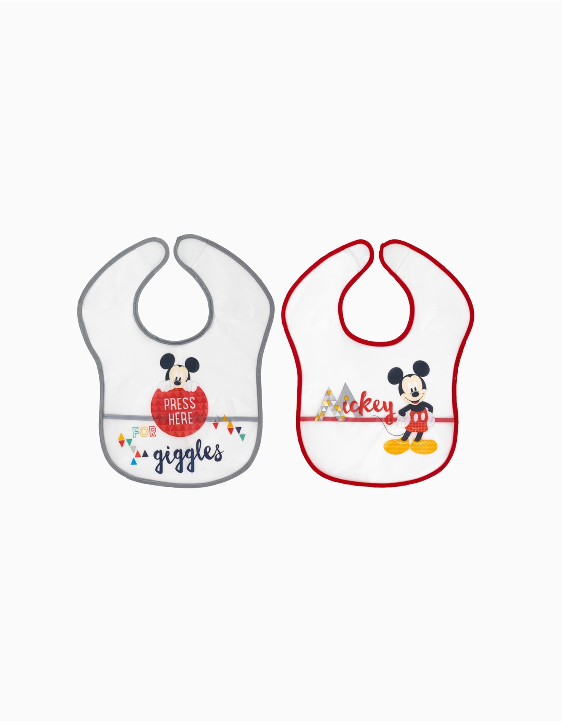 2 Waterproof Bibs Mickey Disney