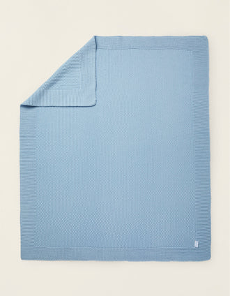 Couverture Tricotée Plain 75X90Cm Zy Baby Blue