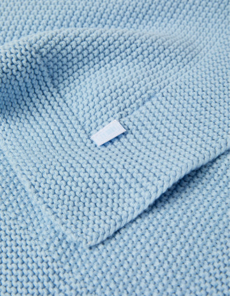 Couverture Tricotée Plain 75X90Cm Zy Baby Blue