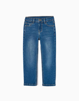 Pantalón Vaquero de Algodón para Niño 'Slim Fit', Azul