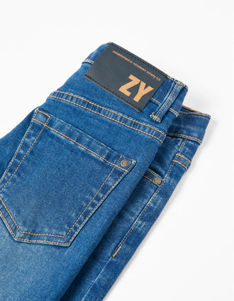 Jean en Coton Garçon 'Slim Fit', Bleu