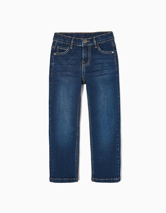 Jean en Coton Garçon 'Slim Fit', Bleu Foncé