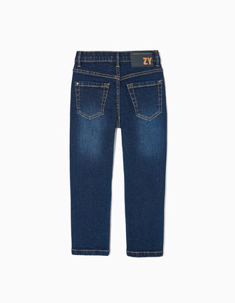 Jean en Coton Garçon 'Slim Fit', Bleu Foncé