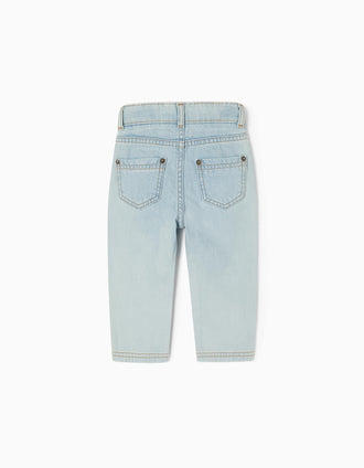 Pantalón Vaquero para Bebé Niño, Azul Claro