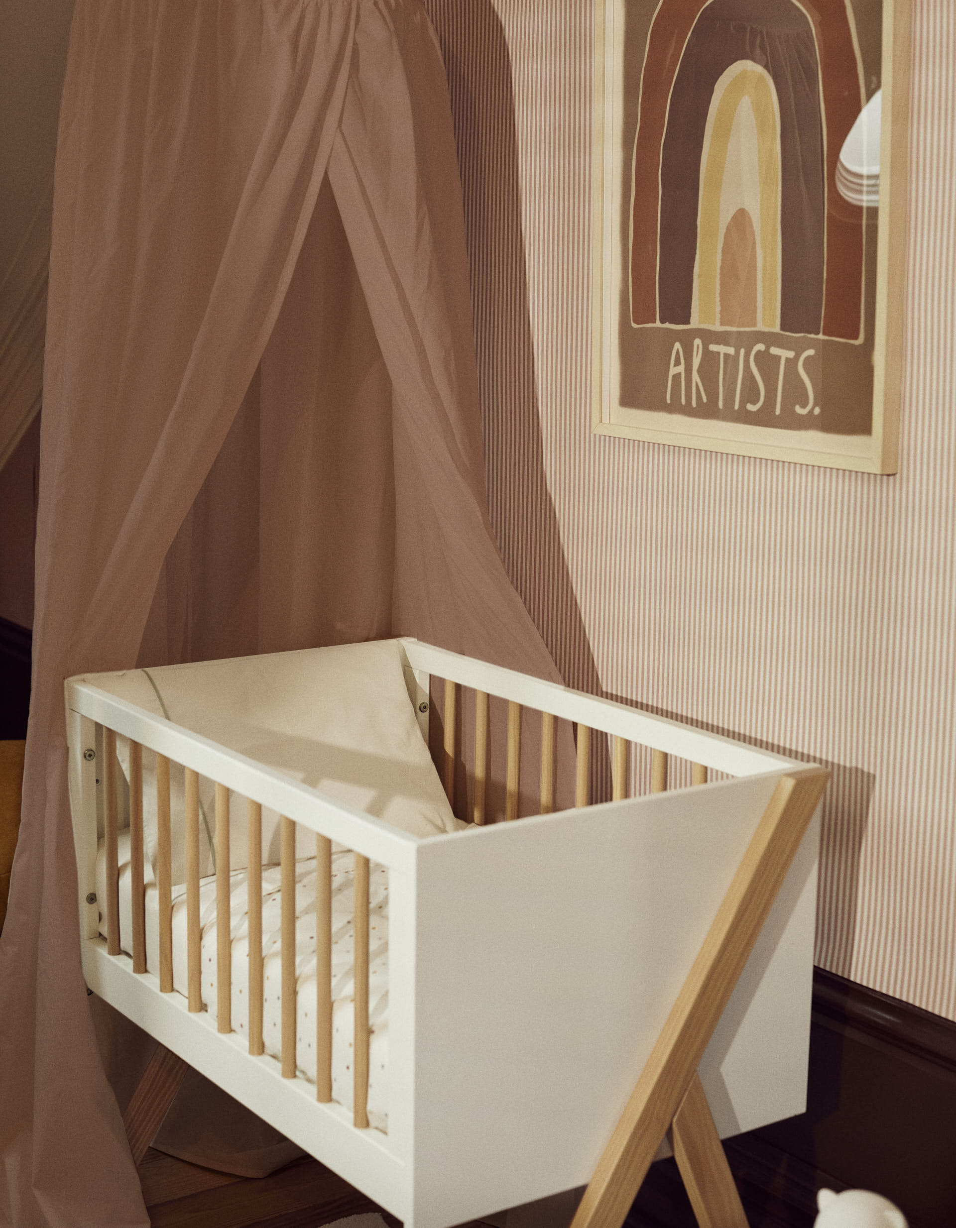 3 in 1 Nature/White Cot Zy Baby