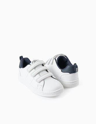 Baskets Enfant 'ZY 1996', Blanc/Bleu Foncé