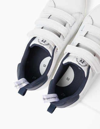Zapatillas Infantiles 'ZY 1996', Blanco/Azul Oscuro