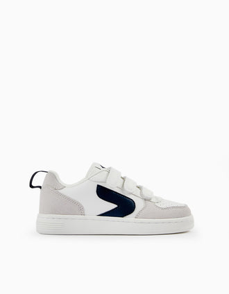 Baskets Enfant 'ZY Move', Blanc/Bleu Foncé