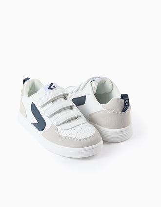 Baskets Enfant 'ZY Move', Blanc/Bleu Foncé