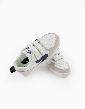 Baskets Enfant 'ZY Move', Blanc/Bleu Foncé