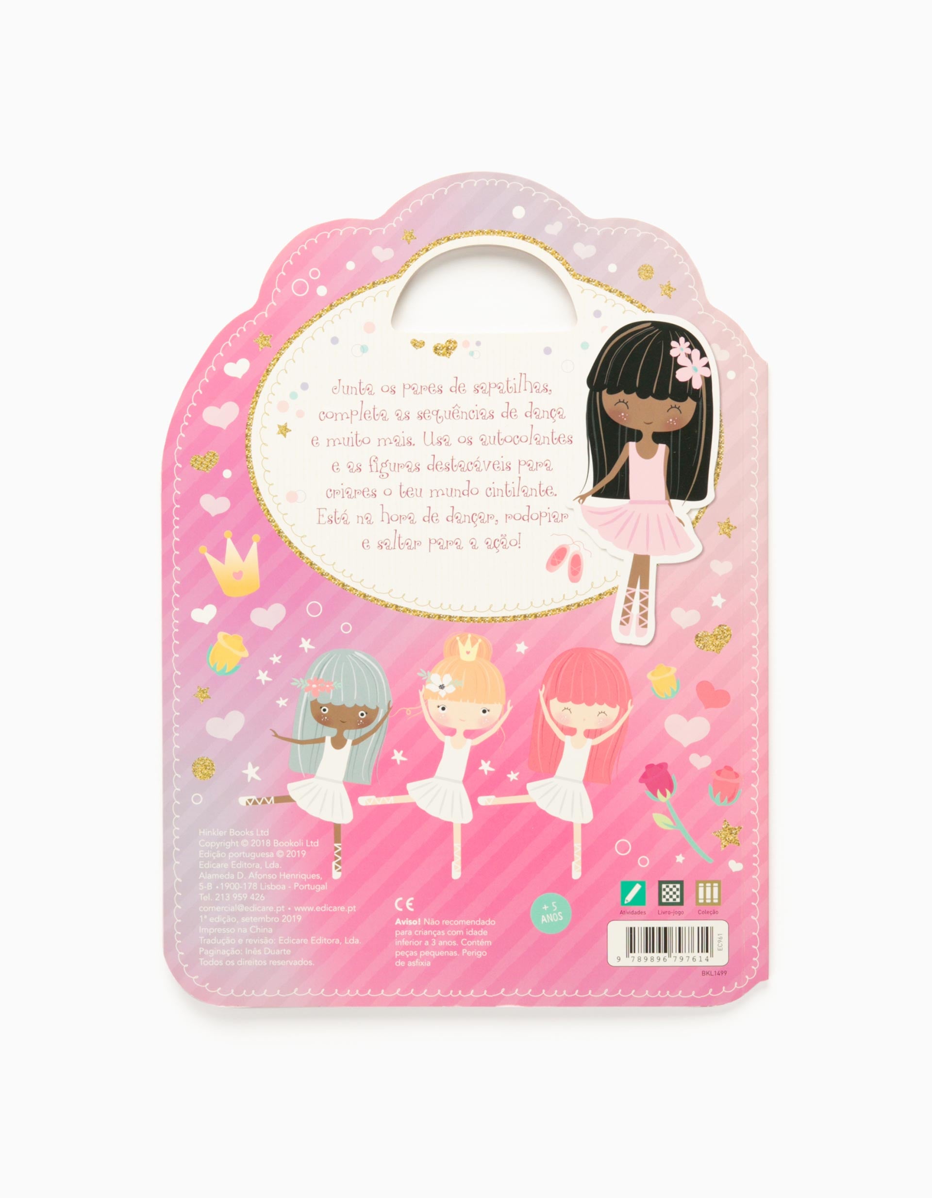 Livro Com Autocolantes - Bailarinas Edicare 5A+