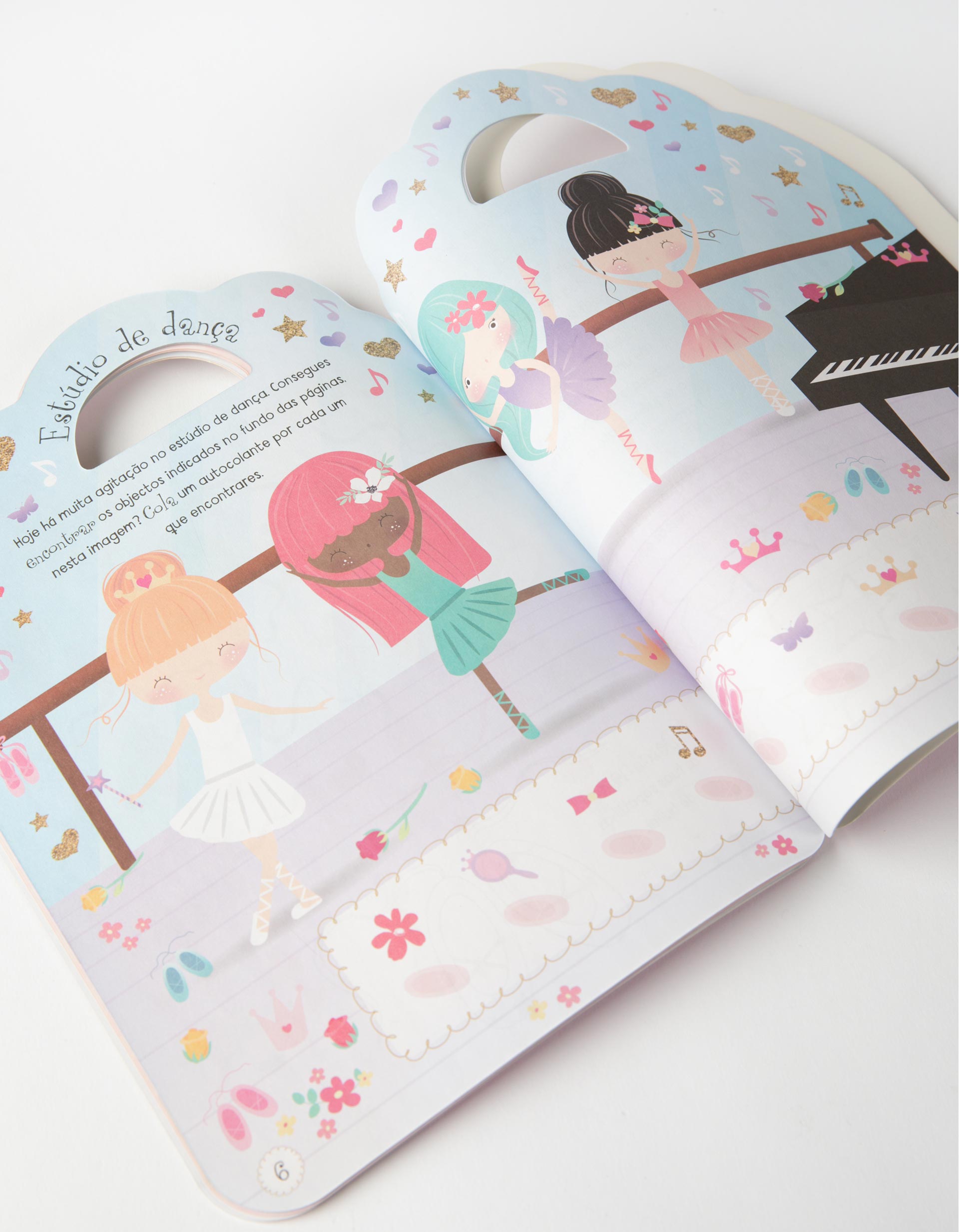 Livro Com Autocolantes - Bailarinas Edicare 5A+