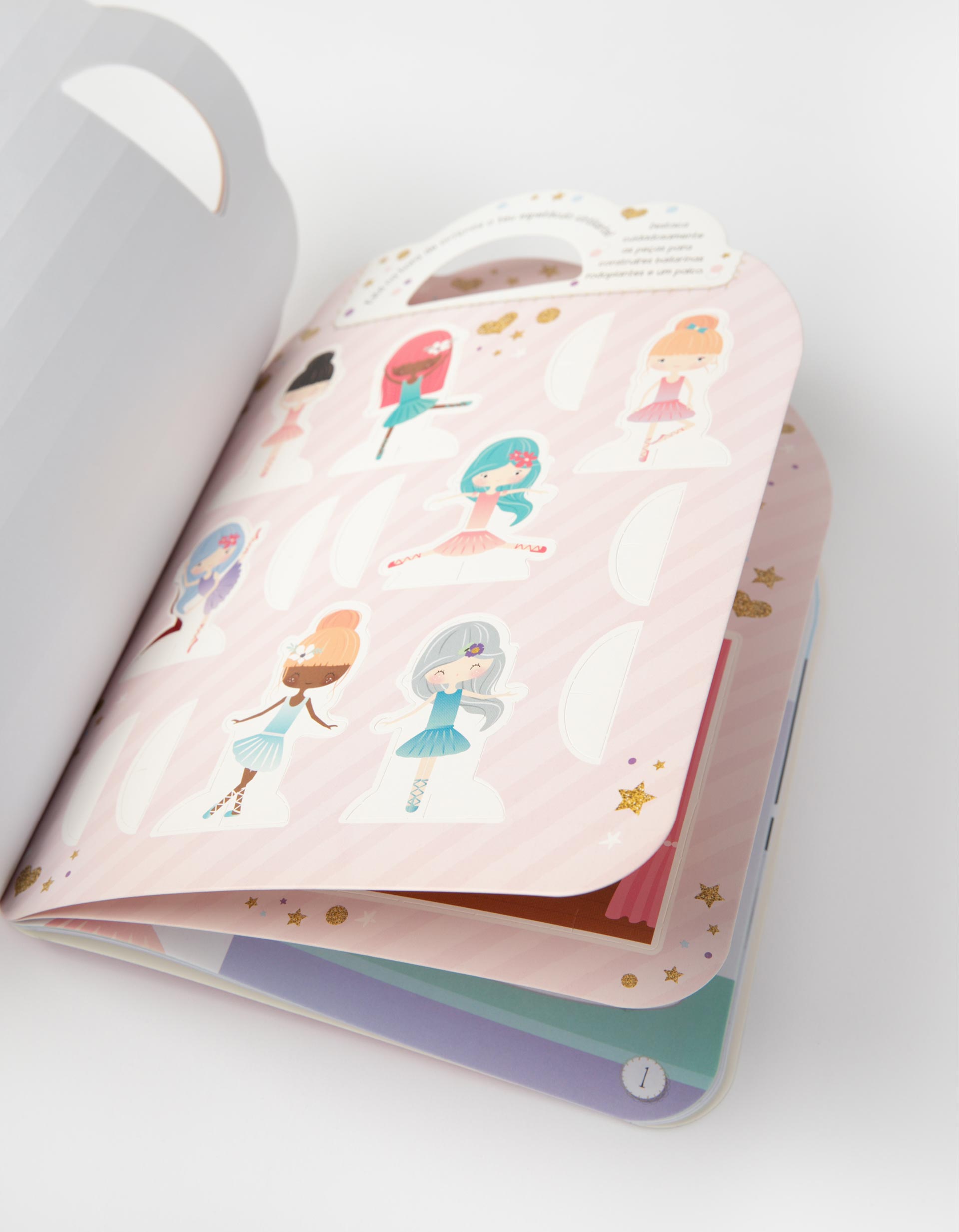 Livro Com Autocolantes - Bailarinas Edicare 5A+