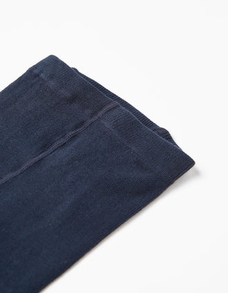 Collants en Maille Anti-Boulochage Pour Fille, Bleu Foncé