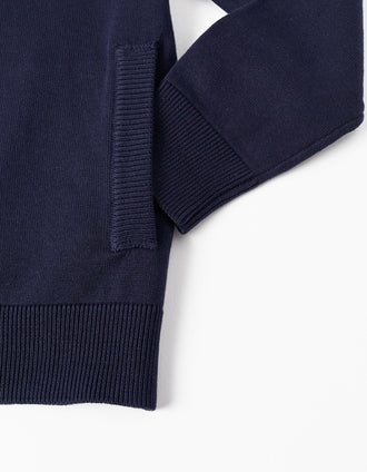 Gilet en Maille pour Garçon, Bleu Foncé